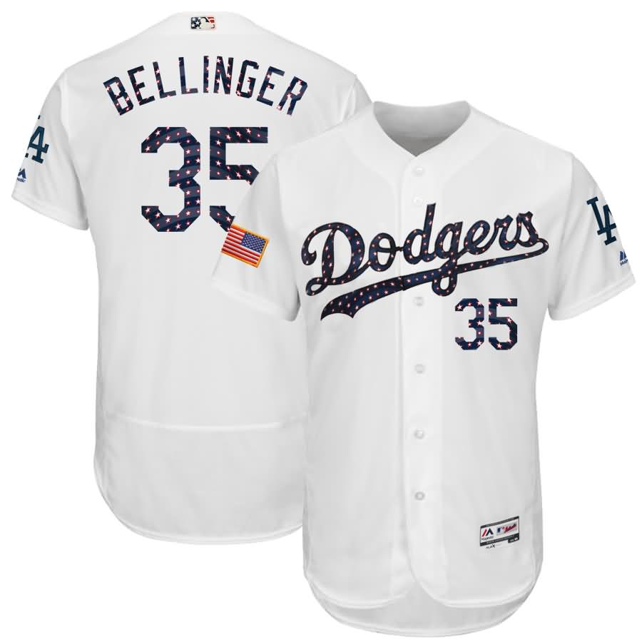 Cody Bellinger Los Angeles Dodgers Majestic 2018 Stars & Stripes Flex Base Player Jersey - White