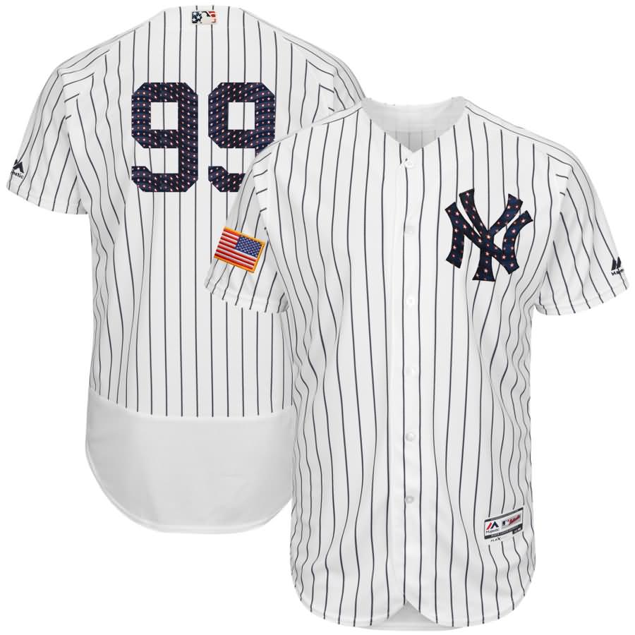 Aaron Judge New York Yankees Majestic 2018 Stars & Stripes Flex Base Player Jersey - White