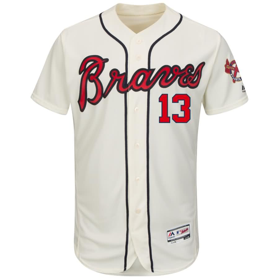 Ronald Acu?a Jr. Atlanta Braves Majestic Alternate Authentic Collection Flex Base Player Jersey - Cream