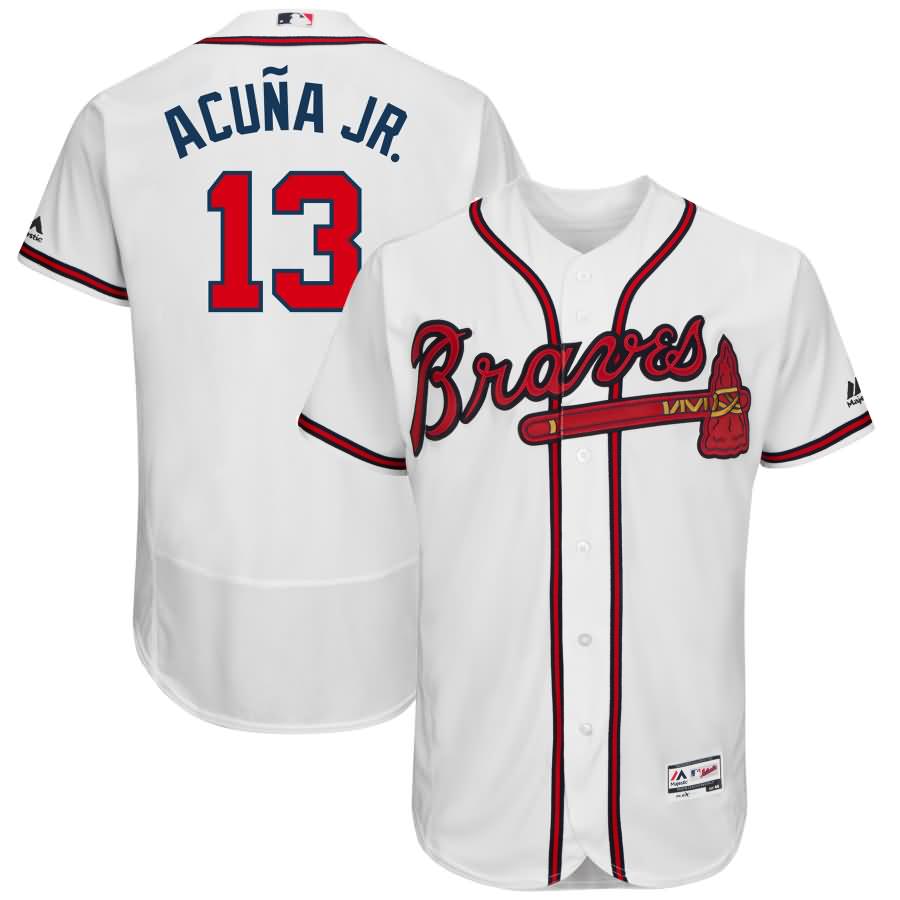 Ronald Acu?a Jr. Atlanta Braves Majestic Home Authentic Collection Flex Base Player Jersey - White