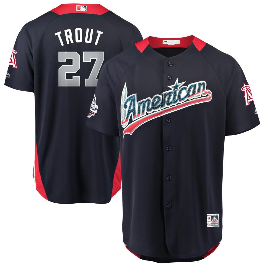 Mike Trout American League Majestic 2018 MLB All-Star Game Home Run Derby Player Jersey - Navy
