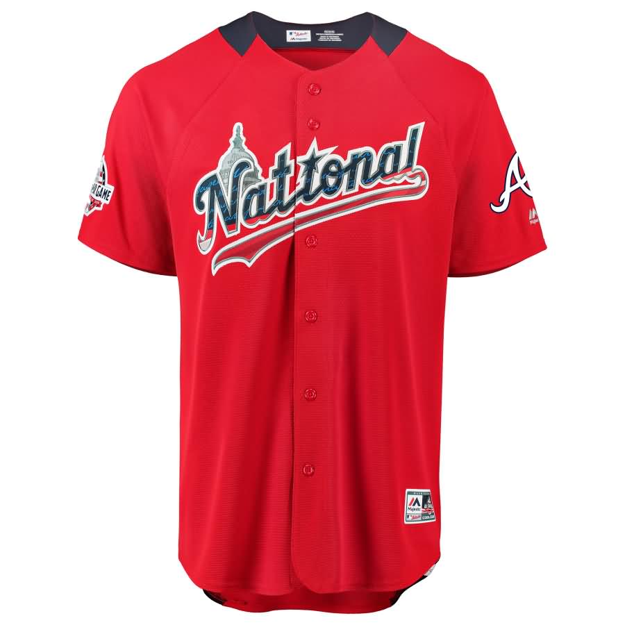 Ozzie Albies National League Majestic 2018 MLB All-Star Game Home Run Derby Player Jersey - Red