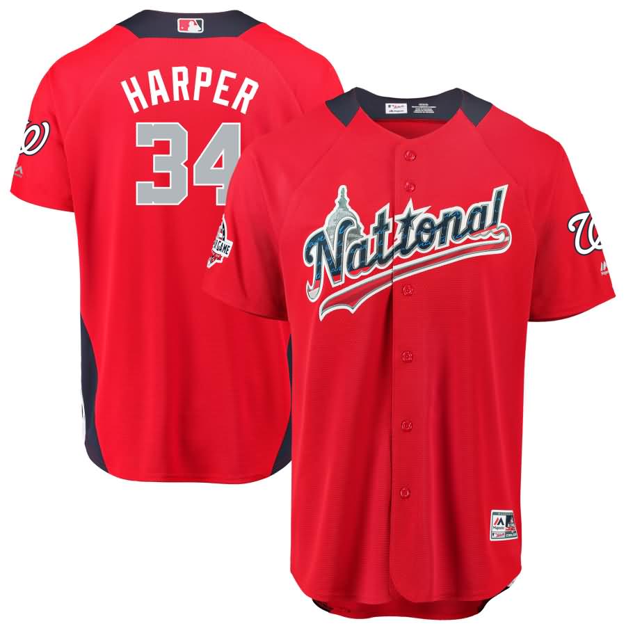 Bryce Harper National League Majestic 2018 MLB All-Star Game Home Run Derby Player Jersey - Red