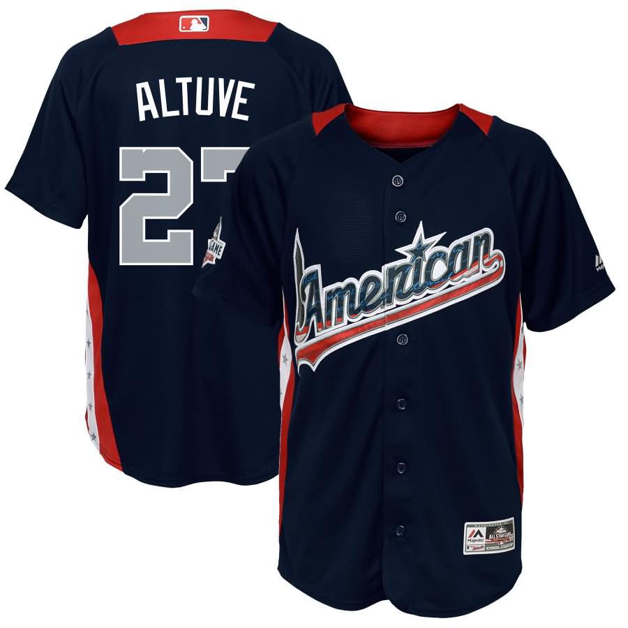Jose Altuve American League Majestic Youth 2018 MLB All-Star Game Home Run Derby Player Jersey - Navy