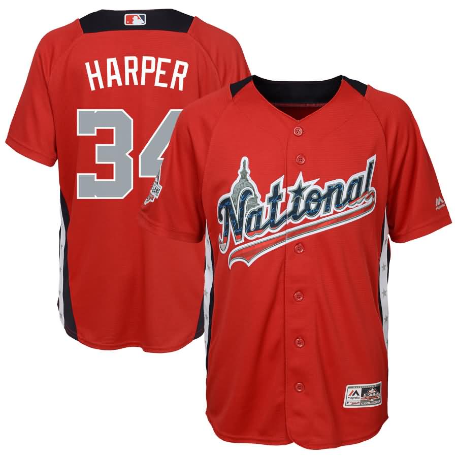 Bryce Harper National League Majestic Youth 2018 MLB All-Star Game Home Run Derby Player Jersey - Red