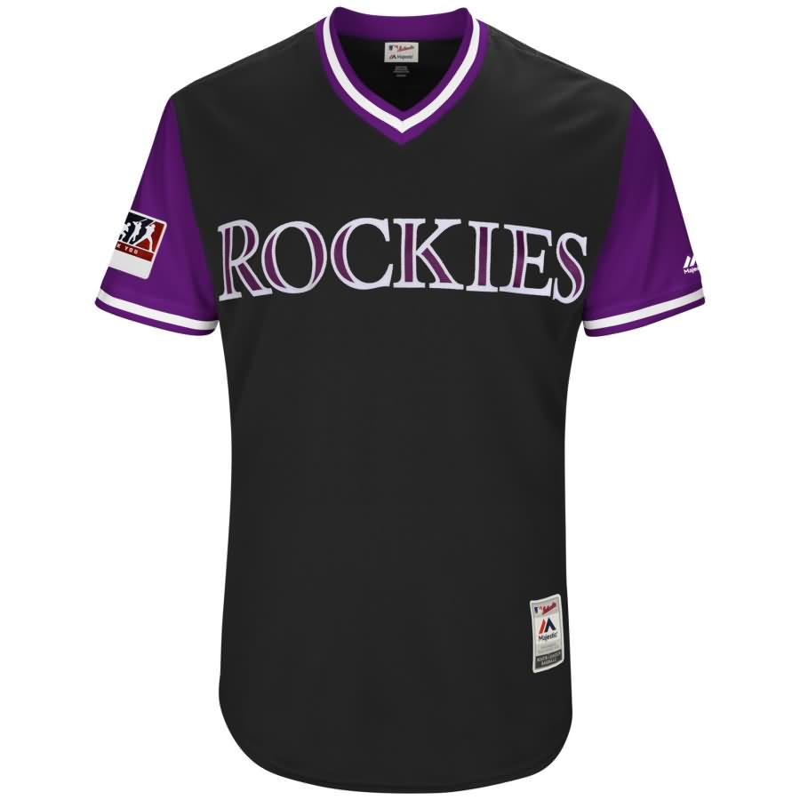 Colorado Rockies Majestic 2018 Players' Weekend Authentic Flex Base Pick-A-Player Roster Jersey - Black/Purple