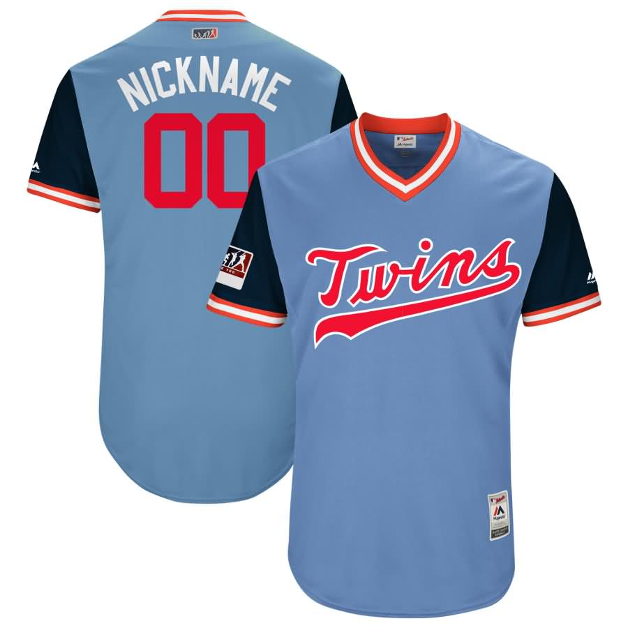 Minnesota Twins Majestic 2018 Players' Weekend Authentic Flex Base Pick-A-Player Roster Jersey - Light Blue/Navy