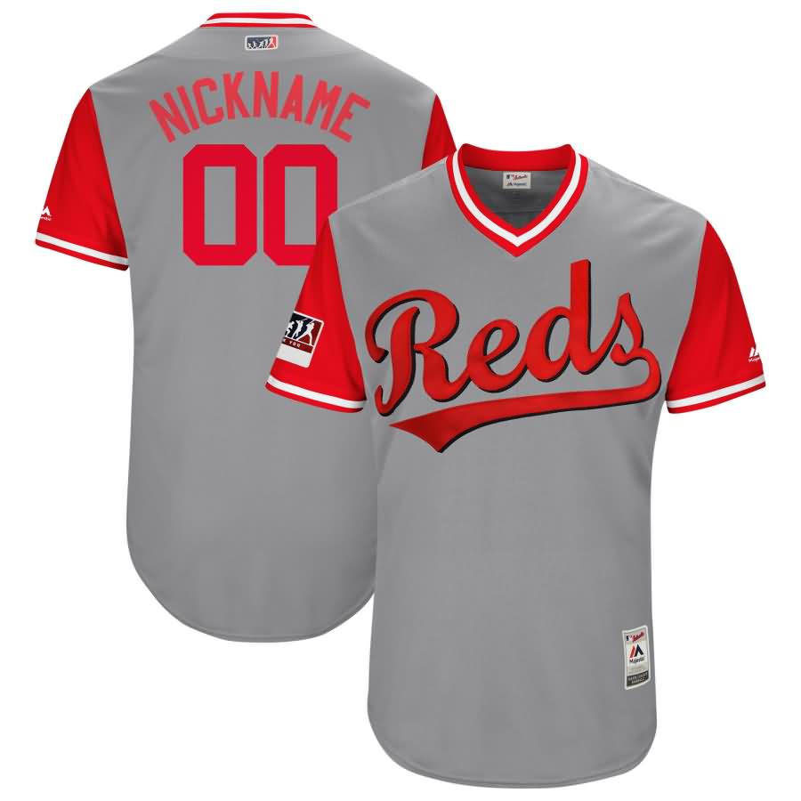 Cincinnati Reds Majestic 2018 Players' Weekend Authentic Flex Base Pick-A-Player Roster Jersey - Gray/Red