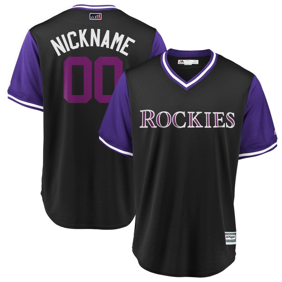 Colorado Rockies Majestic 2018 Players' Weekend Cool Base Pick-A-Player Roster Jersey - Black/Purple