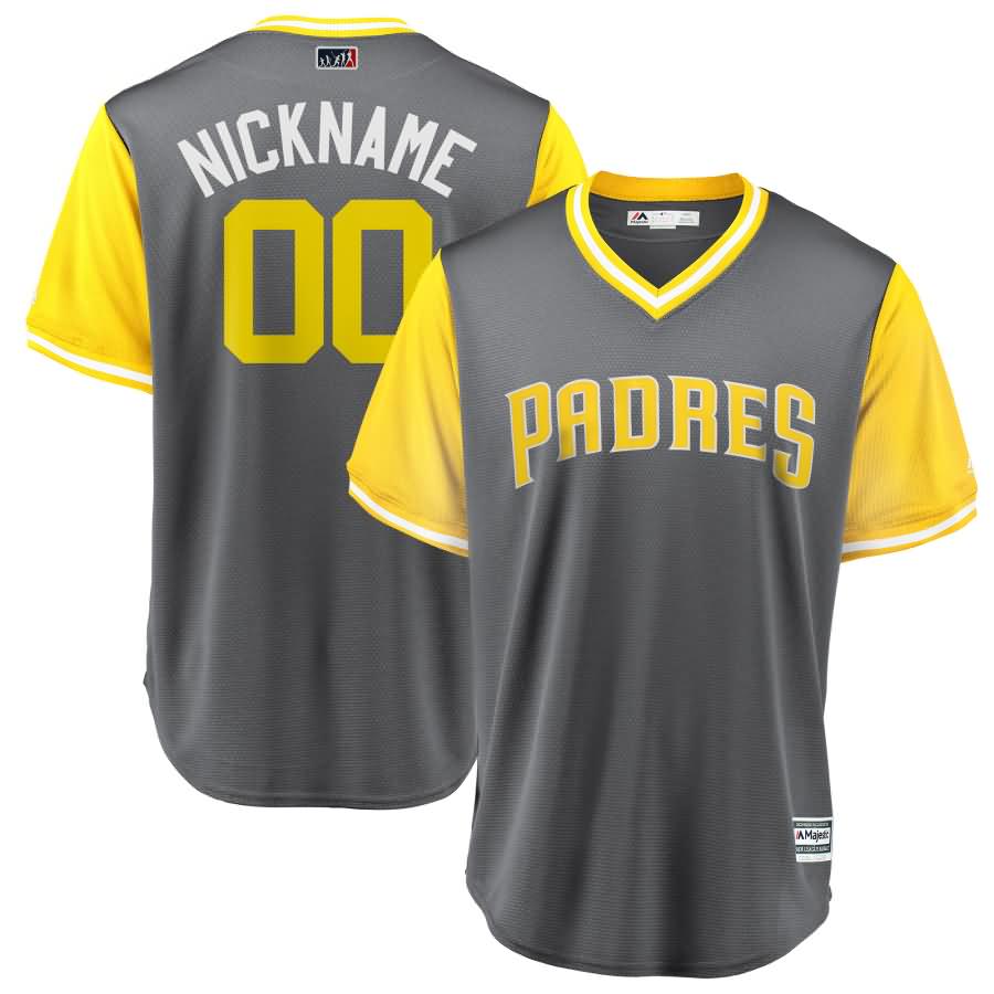 San Diego Padres Majestic 2018 Players' Weekend Cool Base Pick-A-Player Roster Jersey - Gray/Yellow