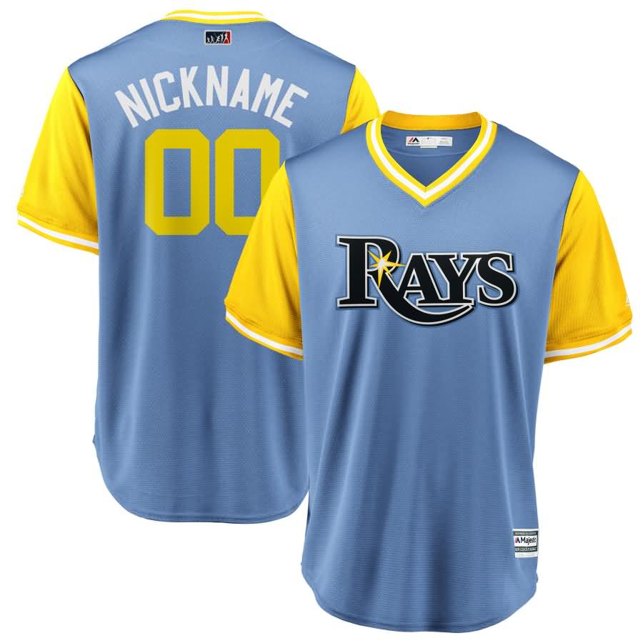 Tampa Bay Rays Majestic 2018 Players' Weekend Cool Base Pick-A-Player Roster Jersey - Light Blue/Yellow