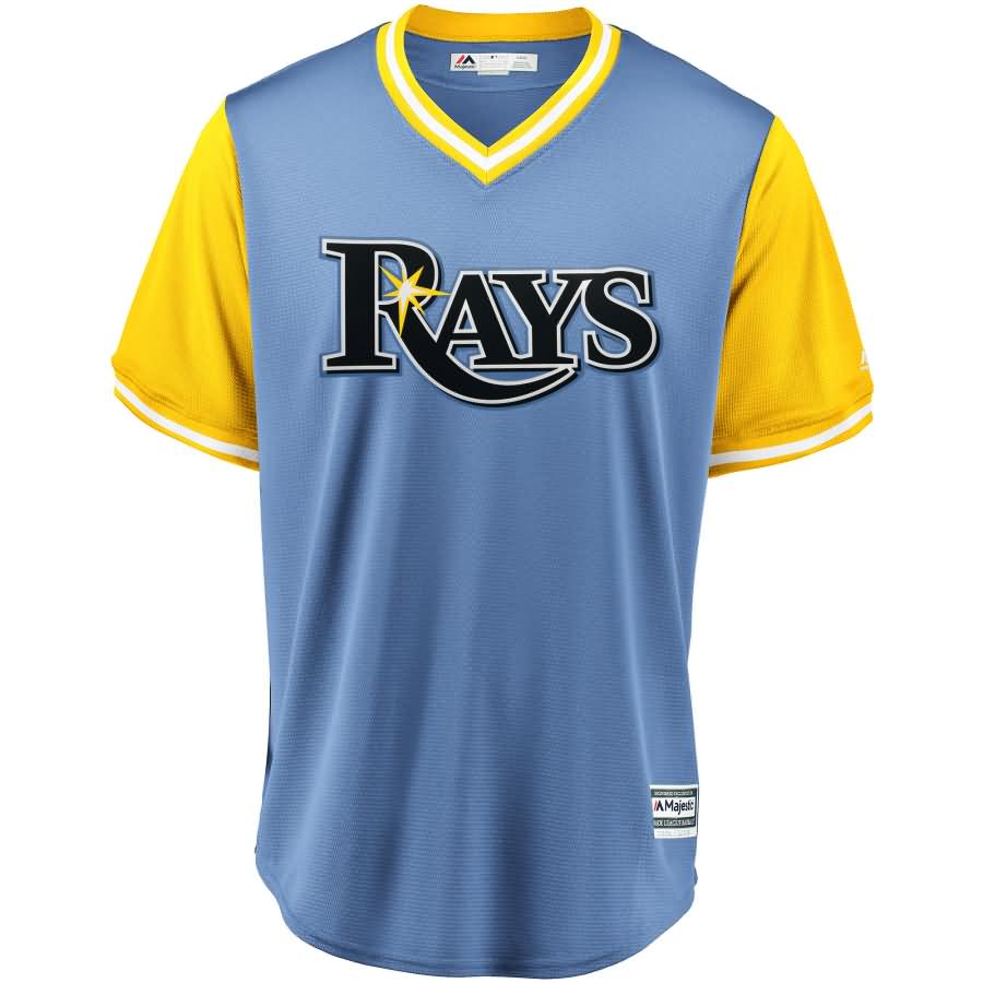 Tampa Bay Rays Majestic 2018 Players' Weekend Cool Base Pick-A-Player Roster Jersey - Light Blue/Yellow