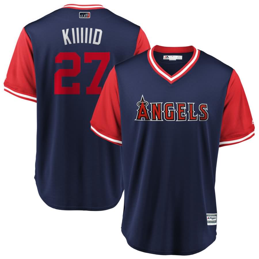 Mike Trout "Kiiiiid" Los Angeles Angels Majestic 2018 Players' Weekend Cool Base Jersey - Navy/Red
