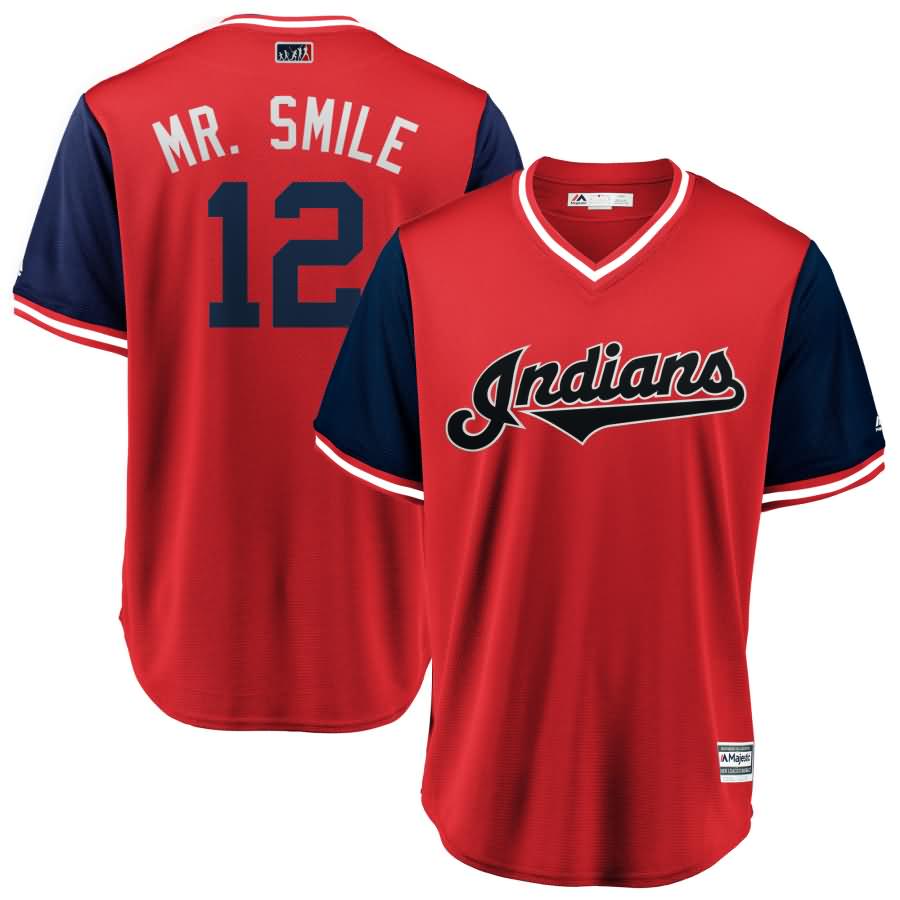 Francisco Lindor "Mr. Smile" Cleveland Indians Majestic 2018 Players' Weekend Cool Base Jersey - Red/Navy
