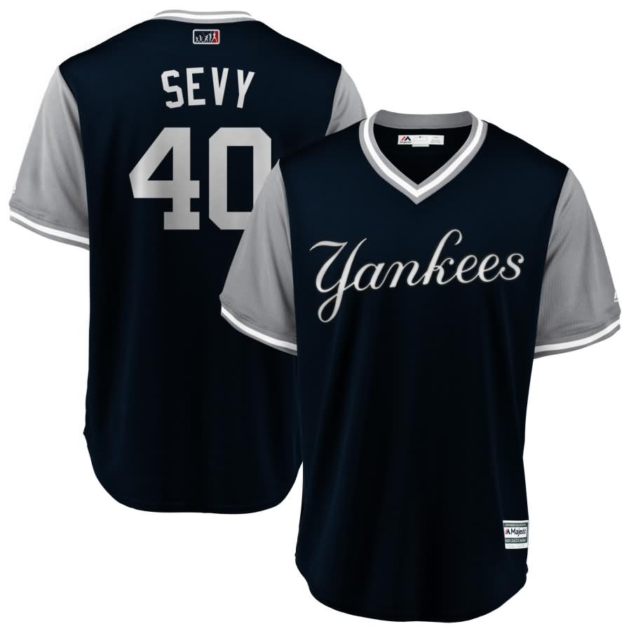 Luis Severino "Sevy" New York Yankees Majestic 2018 Players' Weekend Cool Base Jersey - Navy/Gray