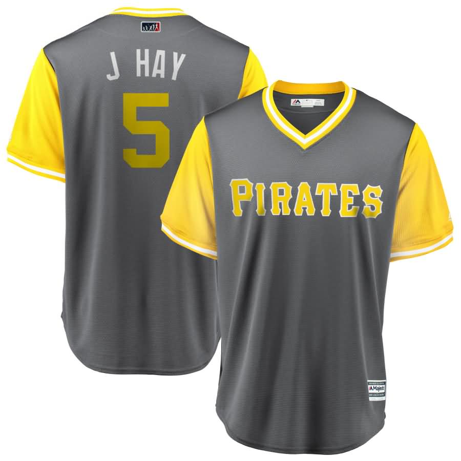 Josh Harrison "J Hay" Pittsburgh Pirates Majestic 2018 Players' Weekend Cool Base Jersey - Gray/Yellow