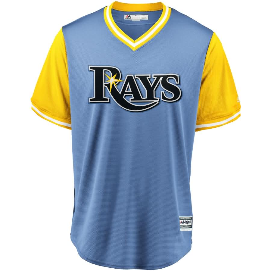 Kevin Kiermaier "Outlaw" Tampa Bay Rays Majestic 2018 Players' Weekend Cool Base Jersey - Light Blue/Yellow