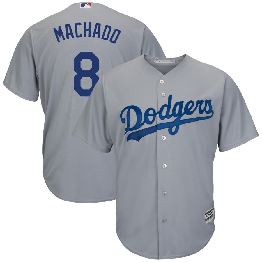Manny Machado Los Angeles Dodgers Majestic Official Cool Base Player Jersey - Gray