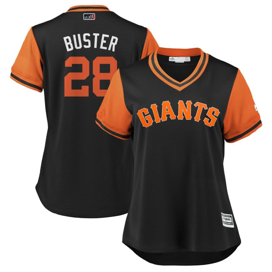 Buster Posey "Buster" San Francisco Giants Majestic Women's 2018 Players' Weekend Cool Base Jersey - Black/Orange