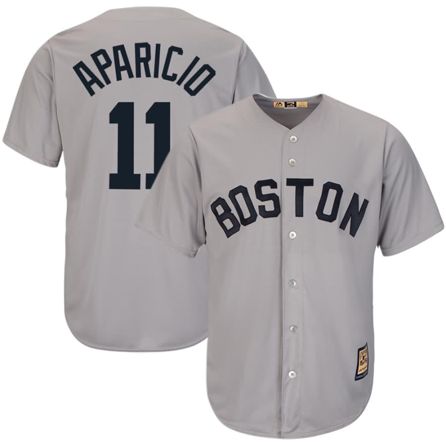 Luis Aparicio Boston Red Sox Majestic Cooperstown Collection Cool Base Player Jersey - Gray