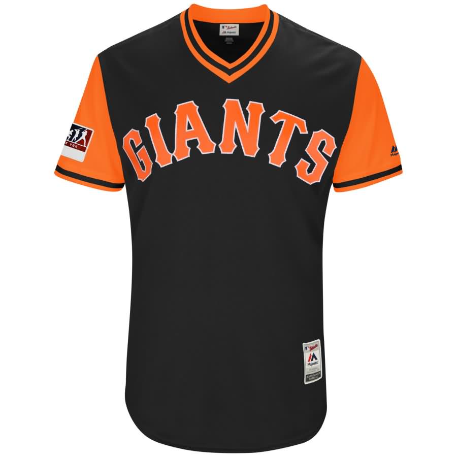 Evan Longoria "Longo" San Francisco Giants Majestic 2018 Players' Weekend Authentic Jersey - Black/Orange