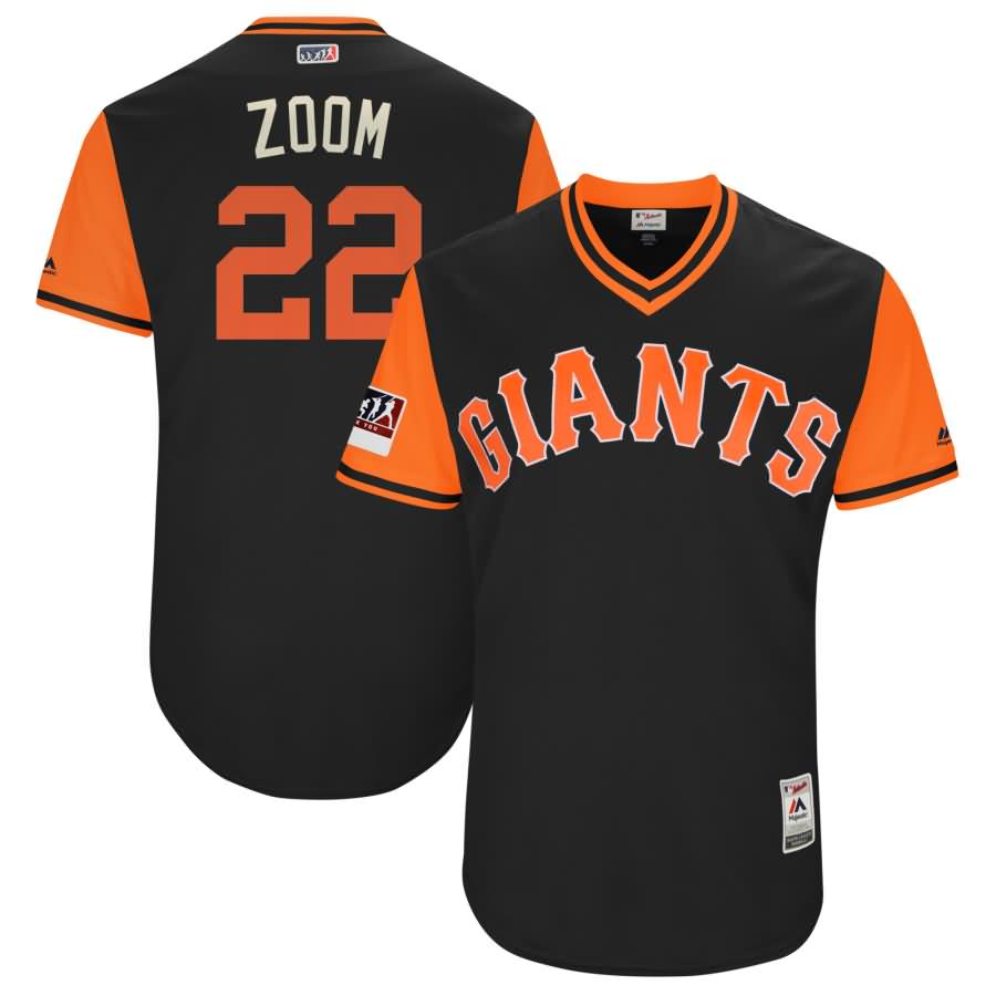 Andrew McCutchen "Zoom" San Francisco Giants Majestic 2018 Players' Weekend Authentic Jersey - Black/Orange