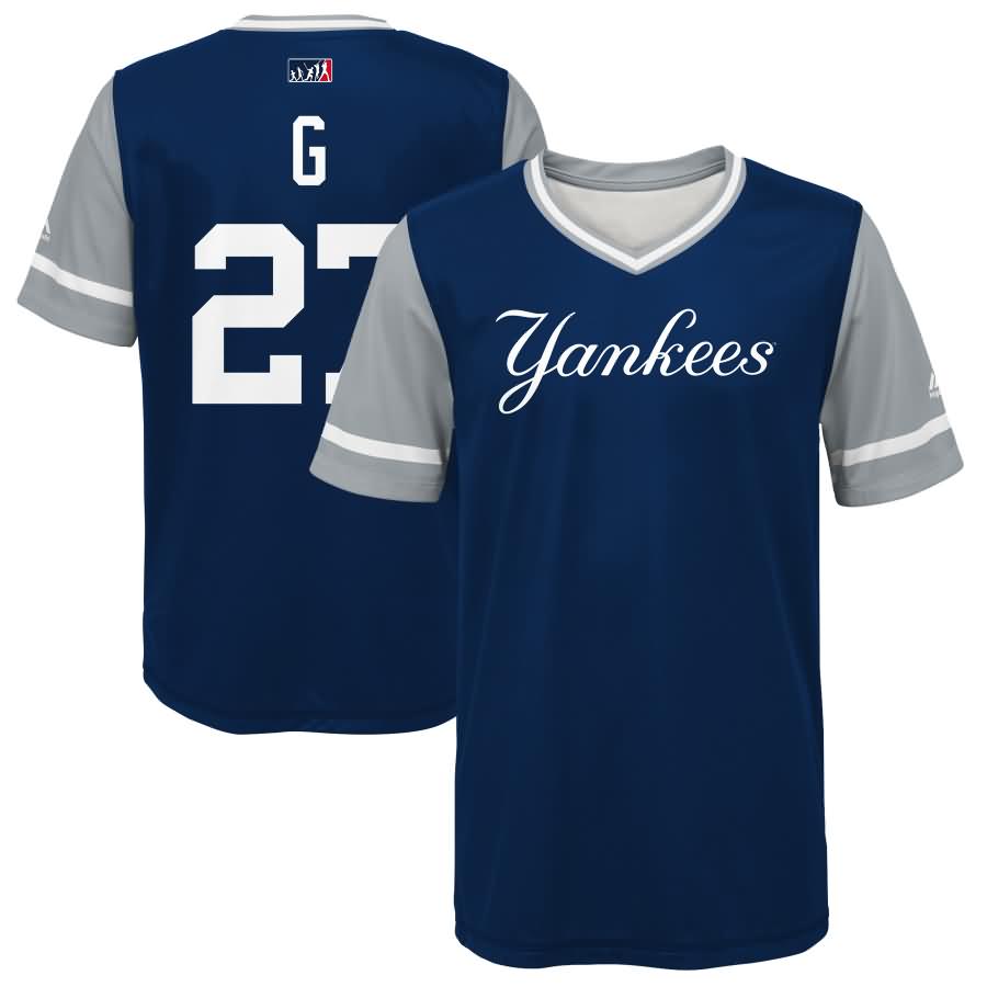 "G" New York Yankees Majestic Youth 2018 Players' Weekend Jersey - Navy/Navy