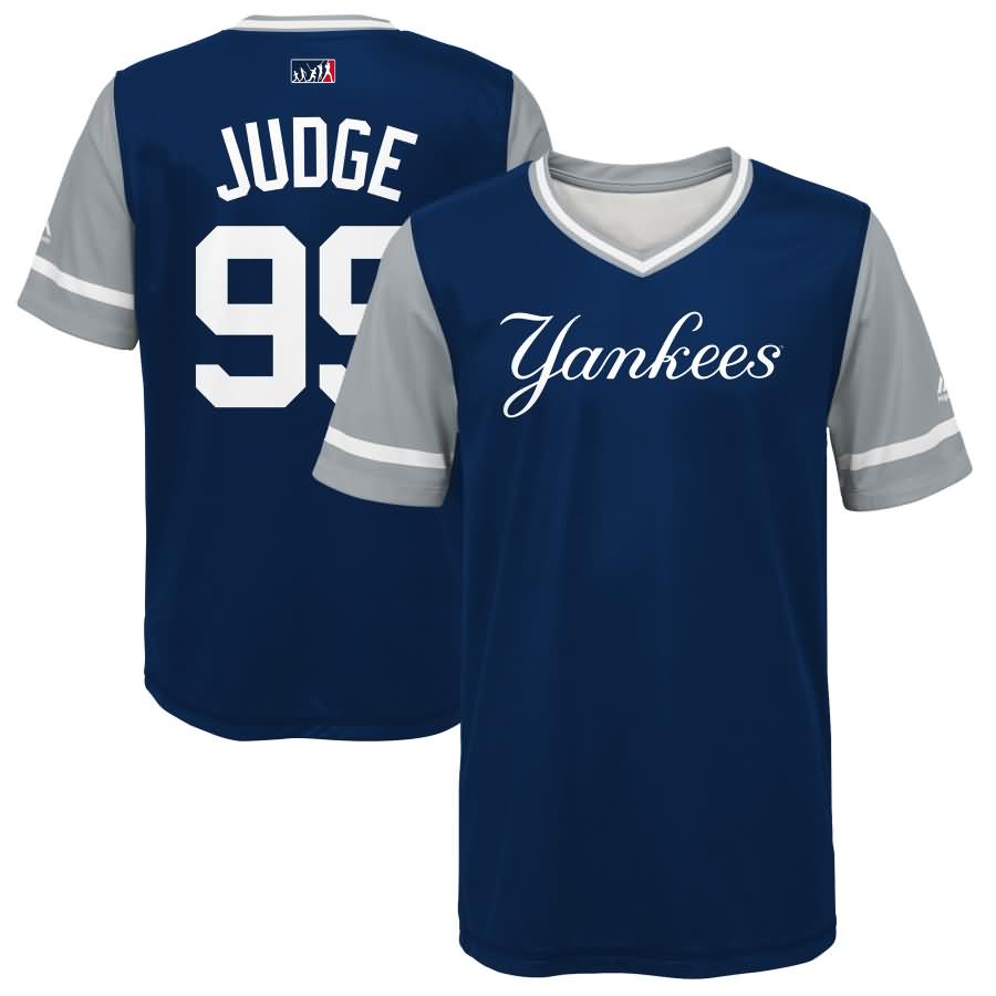 "Judge" New York Yankees Majestic Youth 2018 Players' Weekend Jersey - Navy/Gray