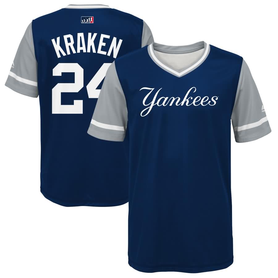 Gary Sanchez "Kraken" New York Yankees Majestic Youth 2018 Players' Weekend Jersey - Navy/Gray