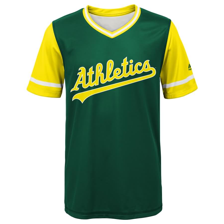 Stephen Piscotty "Momo" Oakland Athletics Majestic Youth 2018 Players' Weekend Jersey - Green/Yellow
