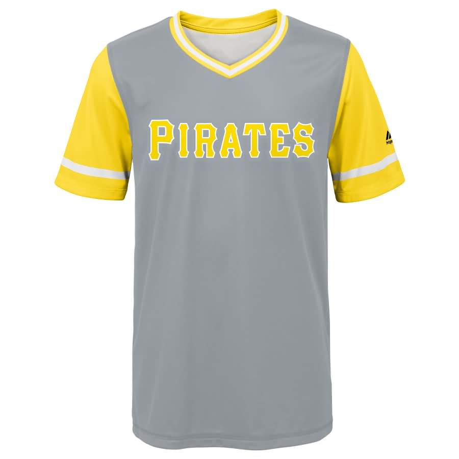 Adam Frazier "Fraz" Pittsburgh Pirates Majestic Youth 2018 Players' Weekend Jersey - Gray/Yellow