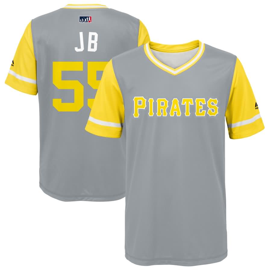 Josh Bell "JB" Pittsburgh Pirates Majestic Youth 2018 Players' Weekend Jersey - Gray/Yellow