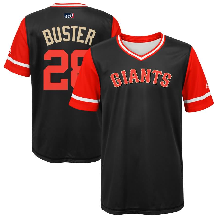 Buster Posey "Buster" San Francisco Giants Majestic Youth 2018 Players' Weekend Jersey - Black/Orange