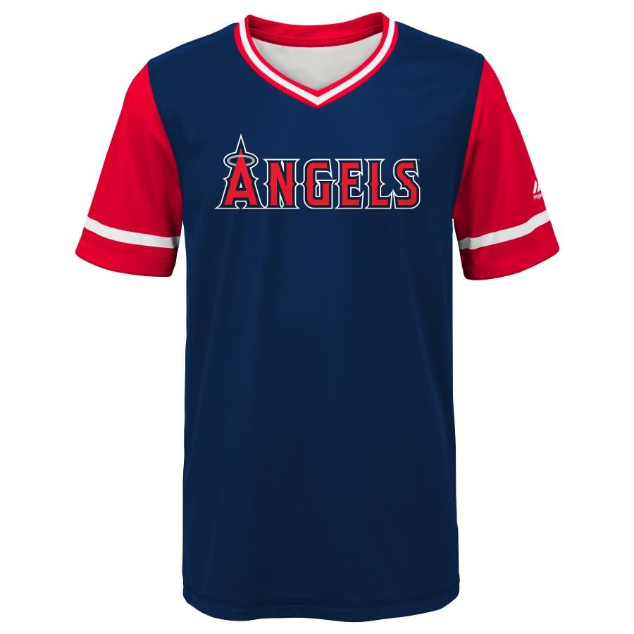 Mike Trout "Kiiiiid" Los Angeles Angels Majestic Youth 2018 Players' Weekend Jersey - Navy/Red