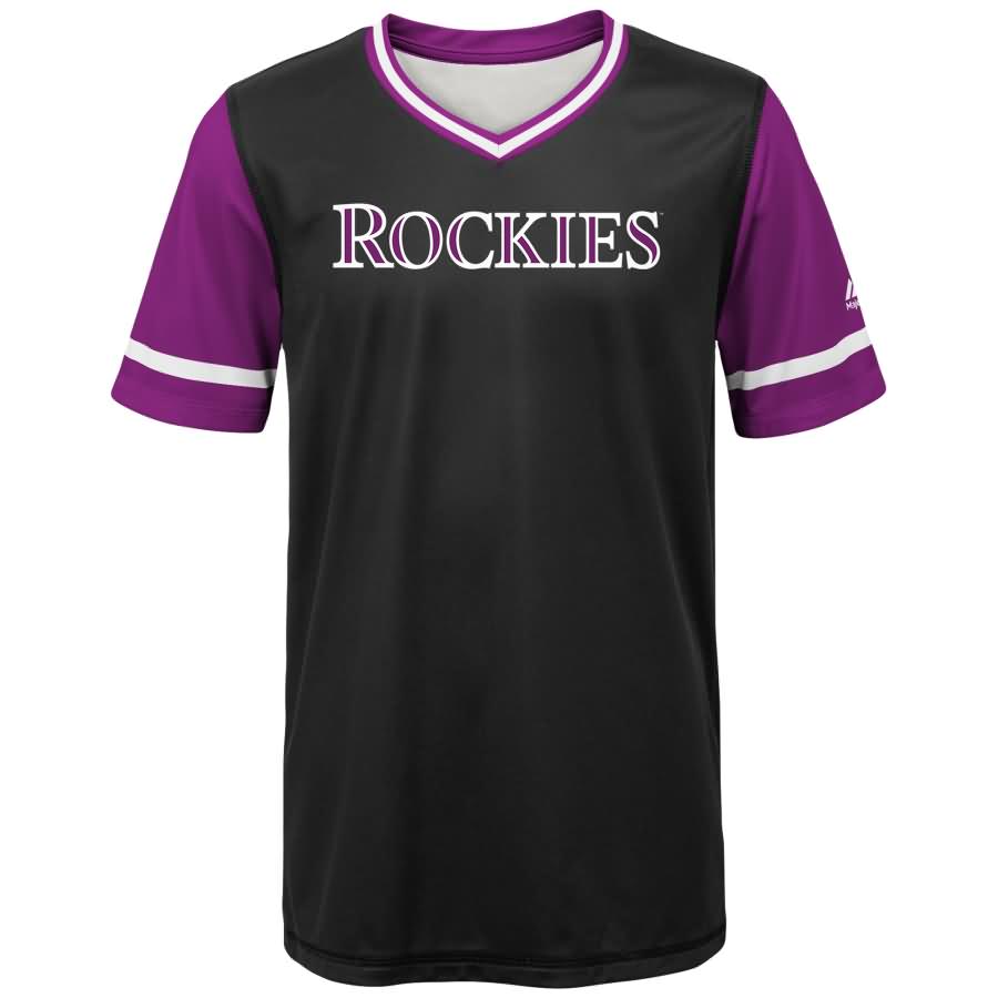 Colorado Rockies Majestic Youth 2018 Players' Weekend Team Jersey - Black/Purple