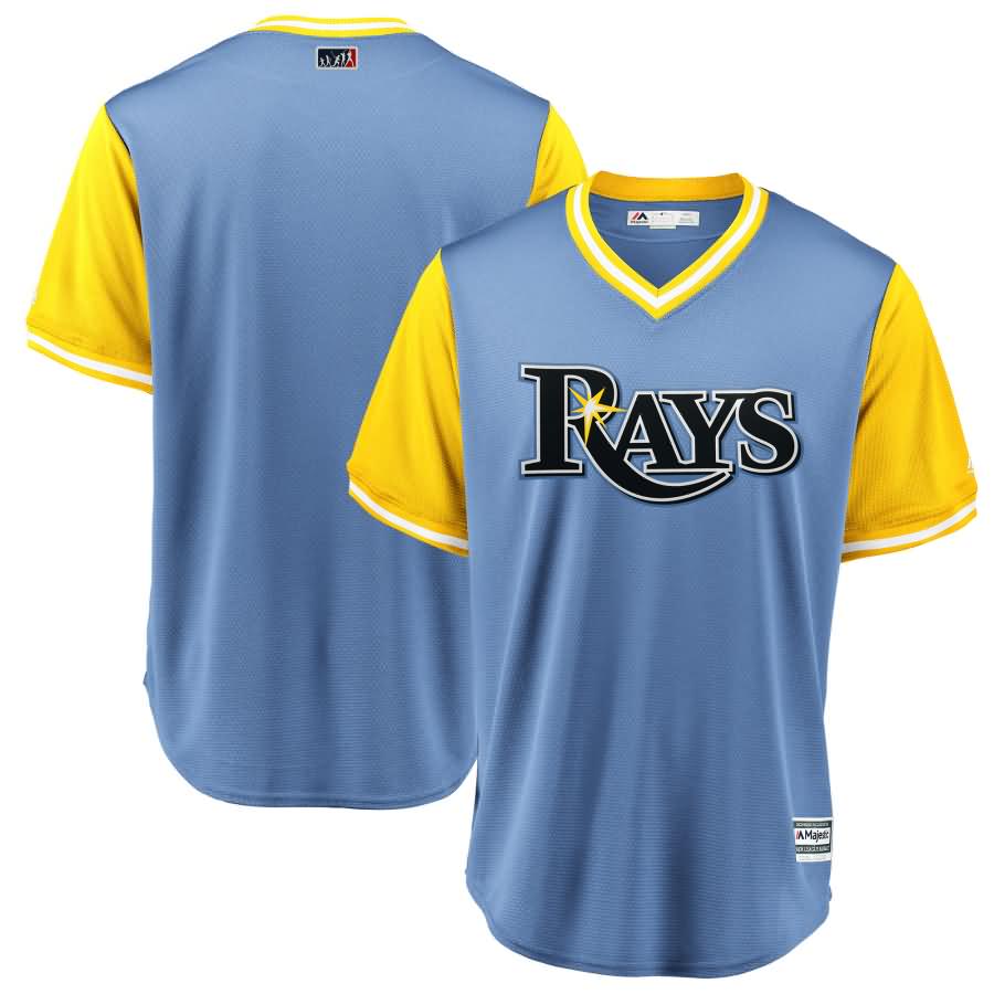 Tampa Bay Rays Majestic 2018 Players' Weekend Team Jersey - Light Blue/Yellow