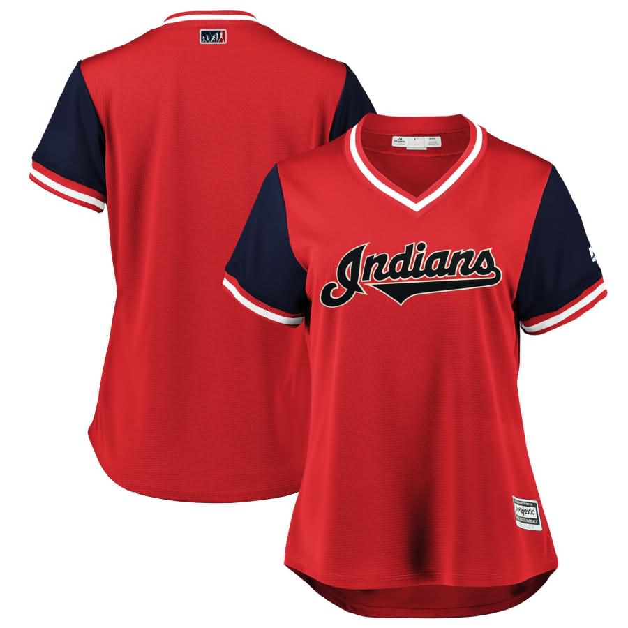 Cleveland Indians Majestic Women's 2018 Players' Weekend Team Jersey - Red/Navy