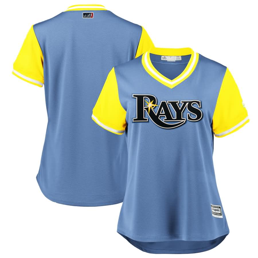 Tampa Bay Rays Majestic Women's 2018 Players' Weekend Team Jersey - Light Blue/Yellow