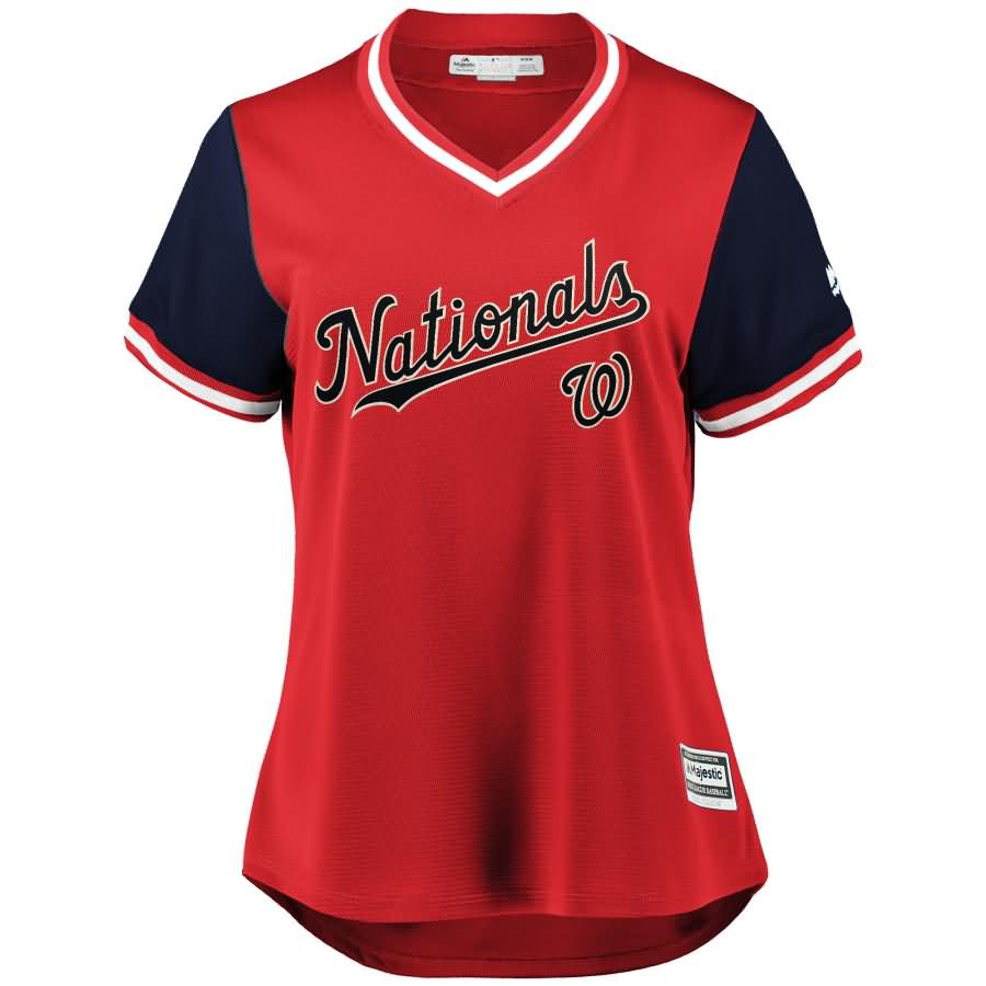 Washington Nationals Majestic Women's 2018 Players' Weekend Team Jersey - Red/Navy