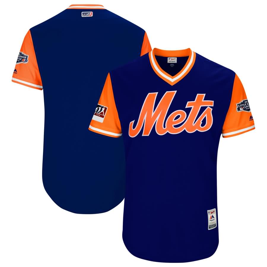 New York Mets Majestic 2018 MLB Little League Classic Authentic Team Jersey - Royal/Orange