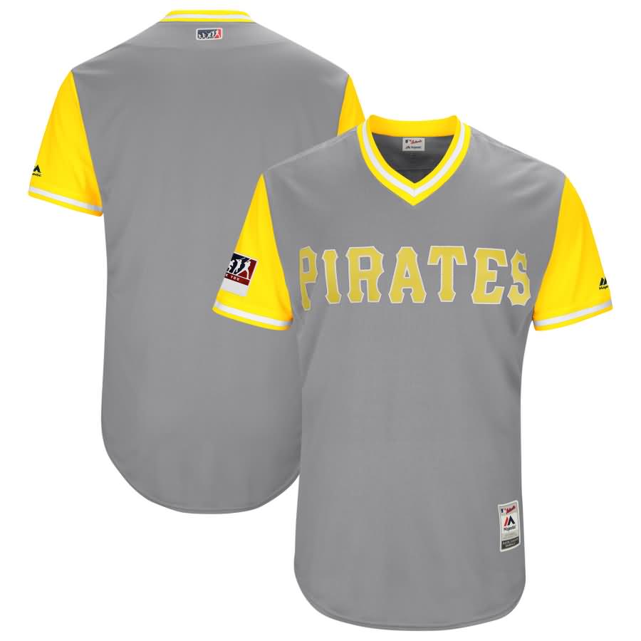 Pittsburgh Pirates Majestic 2018 Players' Weekend Authentic Team Jersey - Gray/Yellow