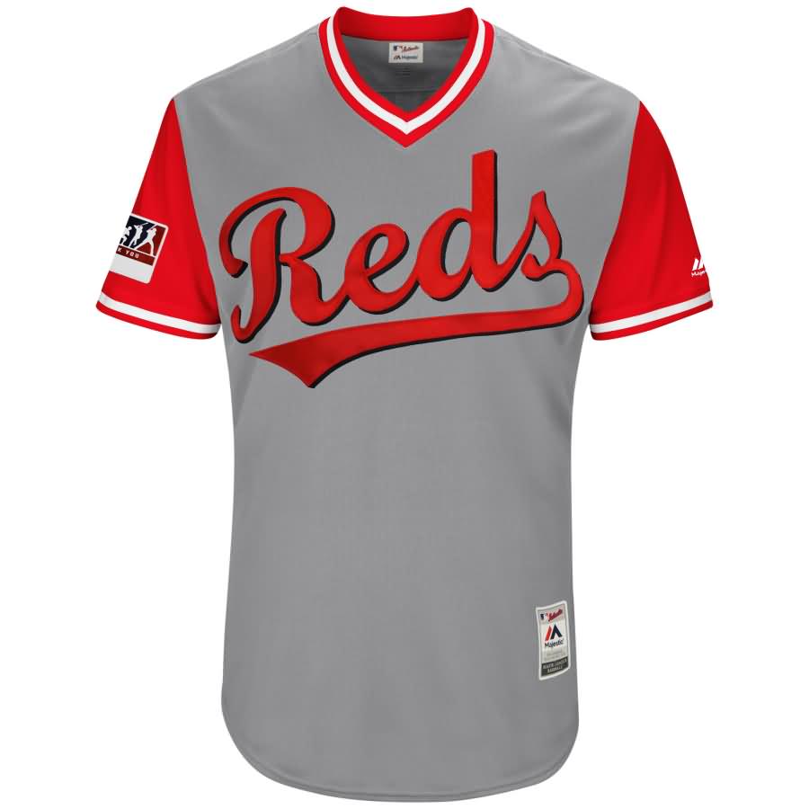 Cincinnati Reds Majestic 2018 Players' Weekend Authentic Team Jersey - Gray/Red