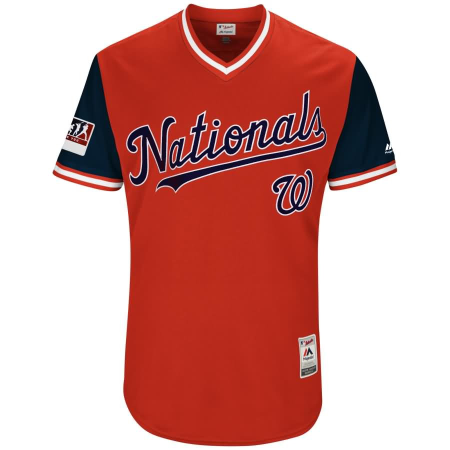 Washington Nationals Majestic 2018 Players' Weekend Authentic Team Jersey - Red/Navy