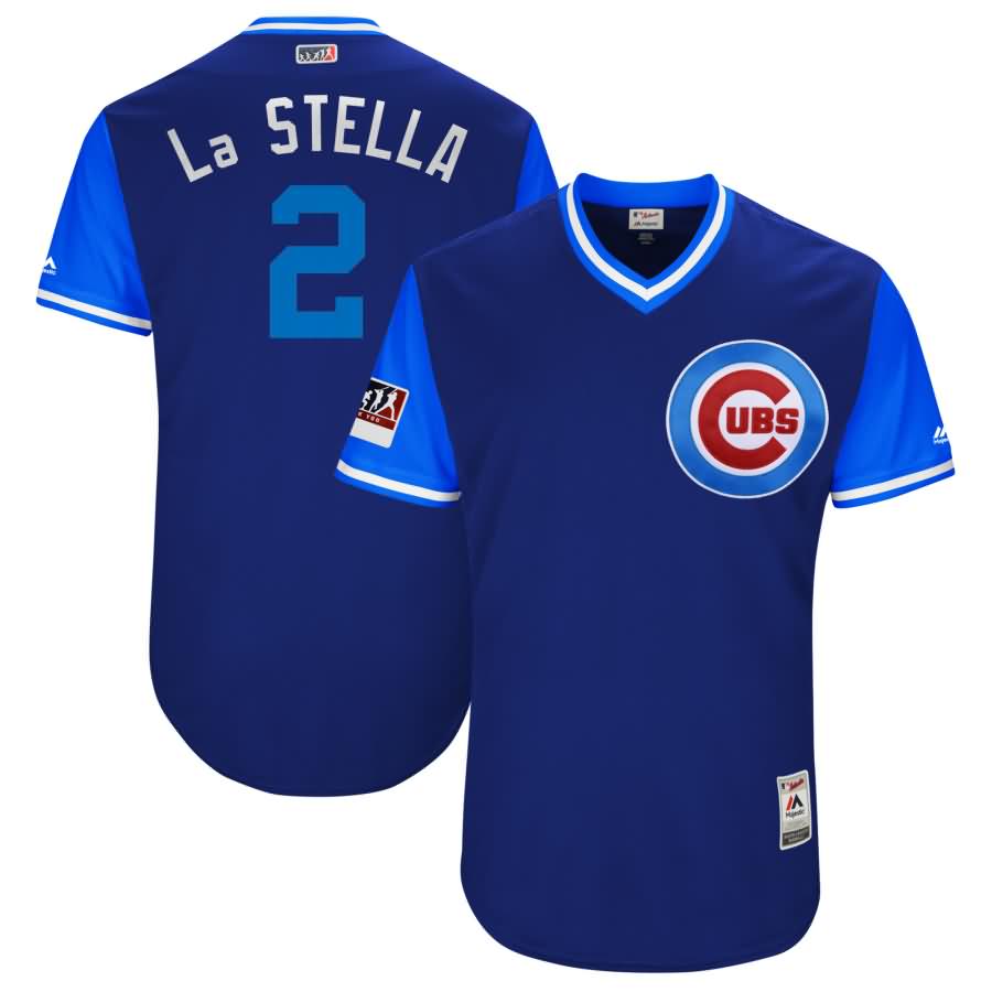 Tommy La Stella "La Stella" Chicago Cubs Majestic 2018 Players' Weekend Authentic Jersey - Royal/Light Blue