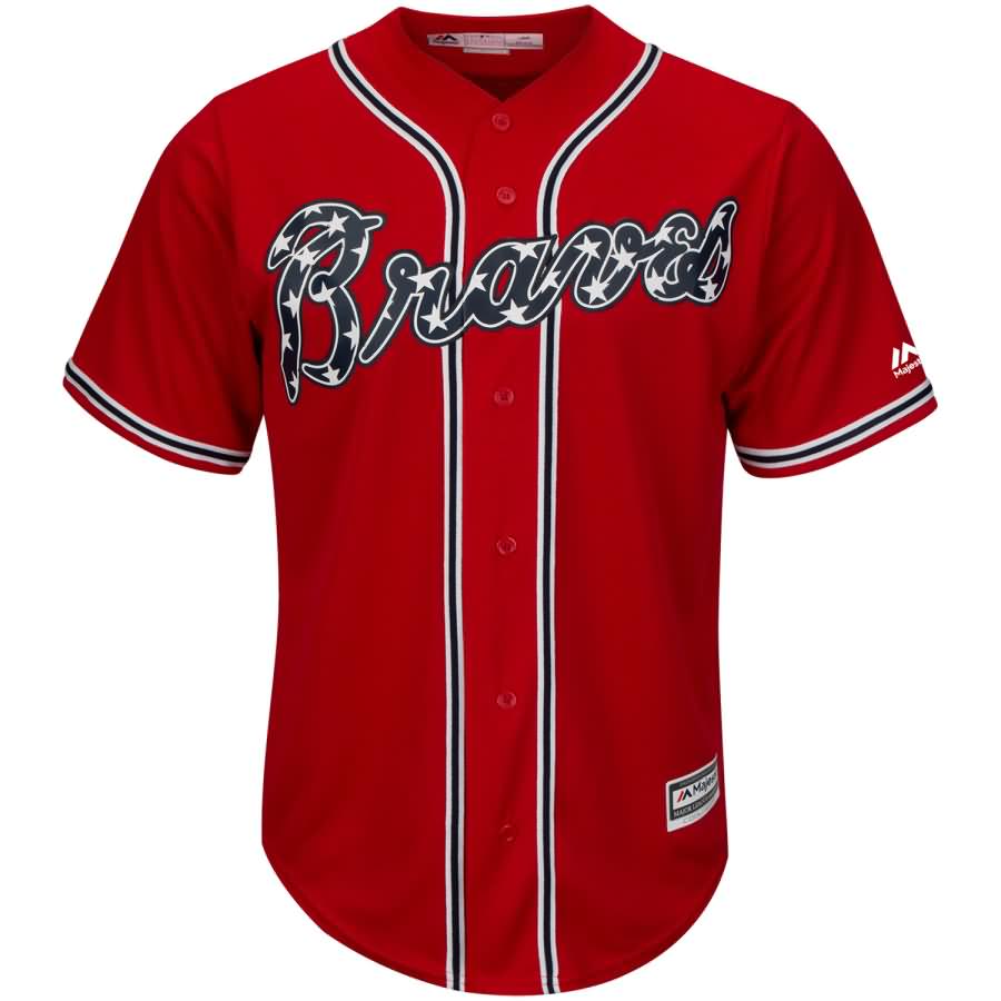 Ozzie Albies Atlanta Braves Majestic Alternate Official Cool Base Player Jersey - Red