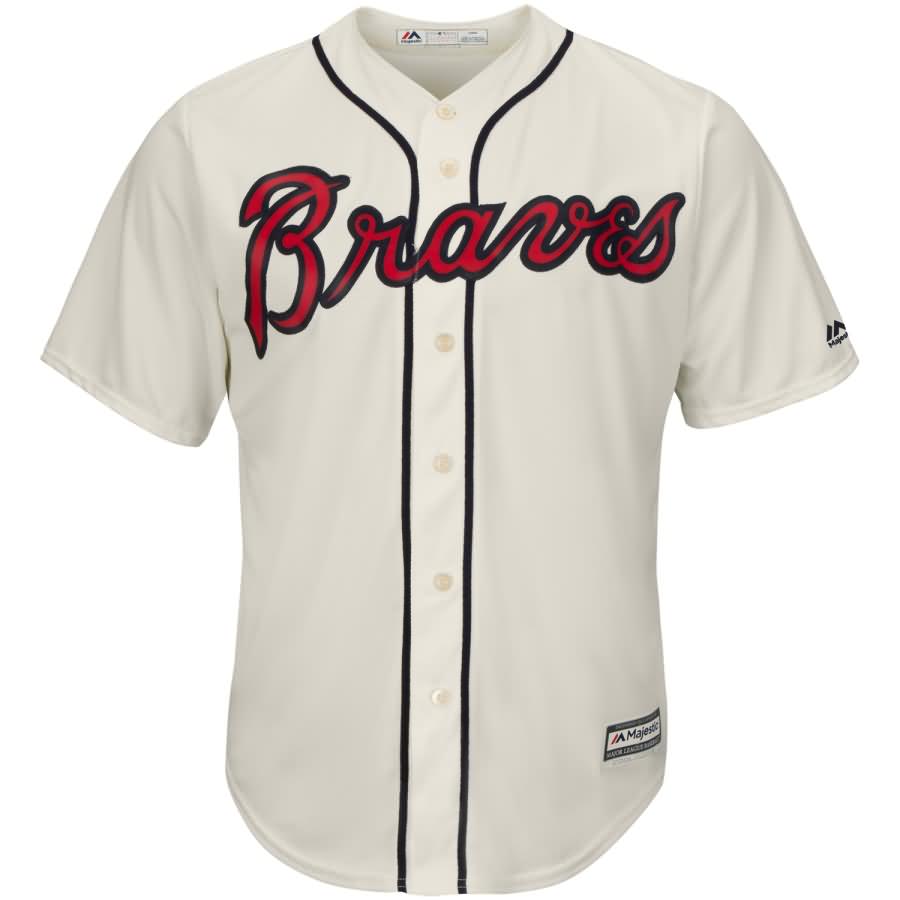 Ozzie Albies Atlanta Braves Majestic Alternate Official Cool Base Player Jersey - Cream