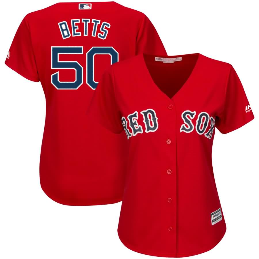 Mookie Betts Boston Red Sox Majestic Women's Alternate Cool Base Player Jersey - Scarlet