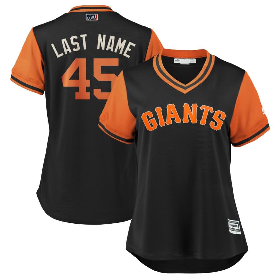 Derek Holland "Last Name" San Francisco Giants Majestic Women's 2018 Players' Weekend Cool Base Jersey - Black/Orange