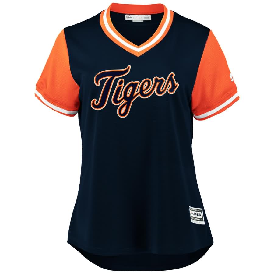 Jacoby Jones "Juicy J" Detroit Tigers Majestic Women's 2018 Players' Weekend Cool Base Jersey - Navy/Orange