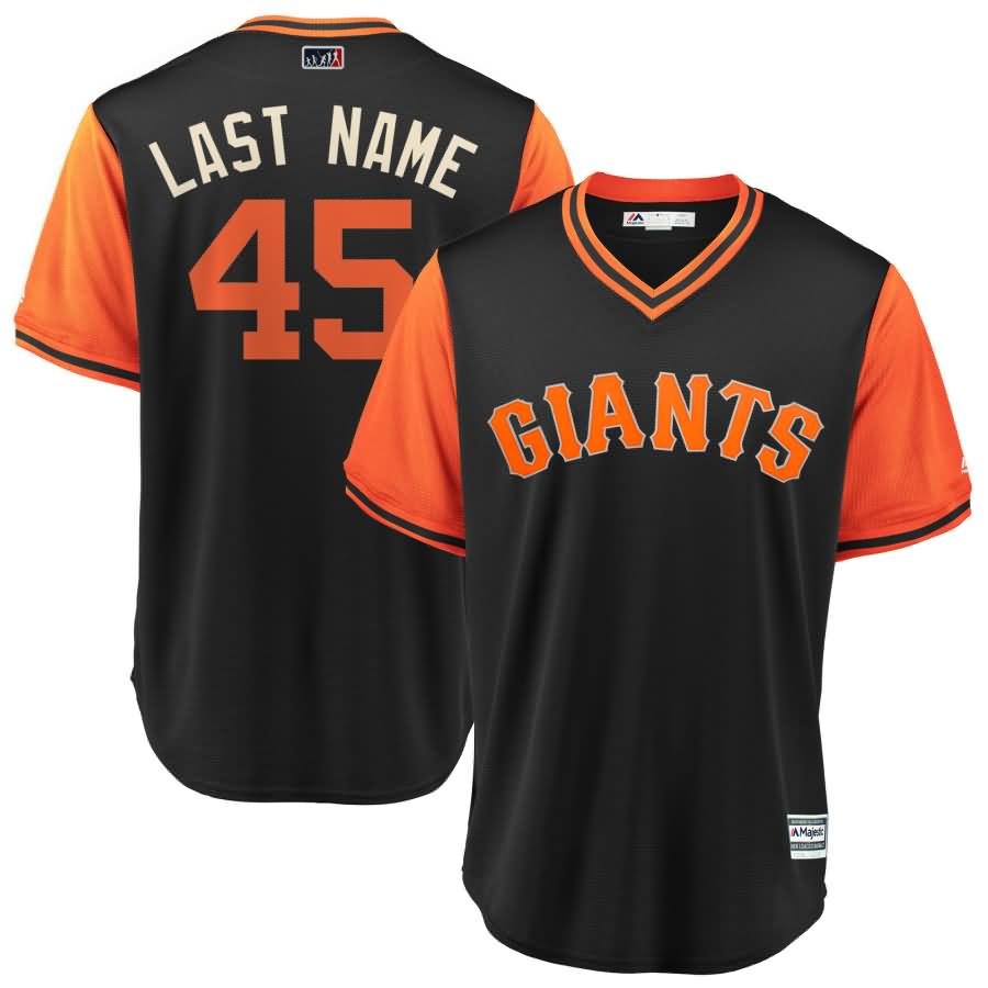 Derek Holland "Last Name" San Francisco Giants Majestic 2018 Players' Weekend Cool Base Jersey - Black/Orange